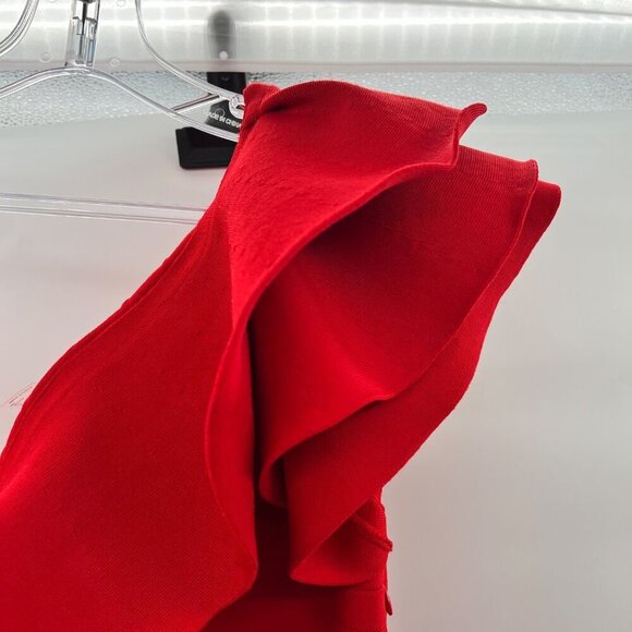 Venus Women's Bodycon Bandage Dress Ruffle One Shoulder Size Small - Picture 5 of 9